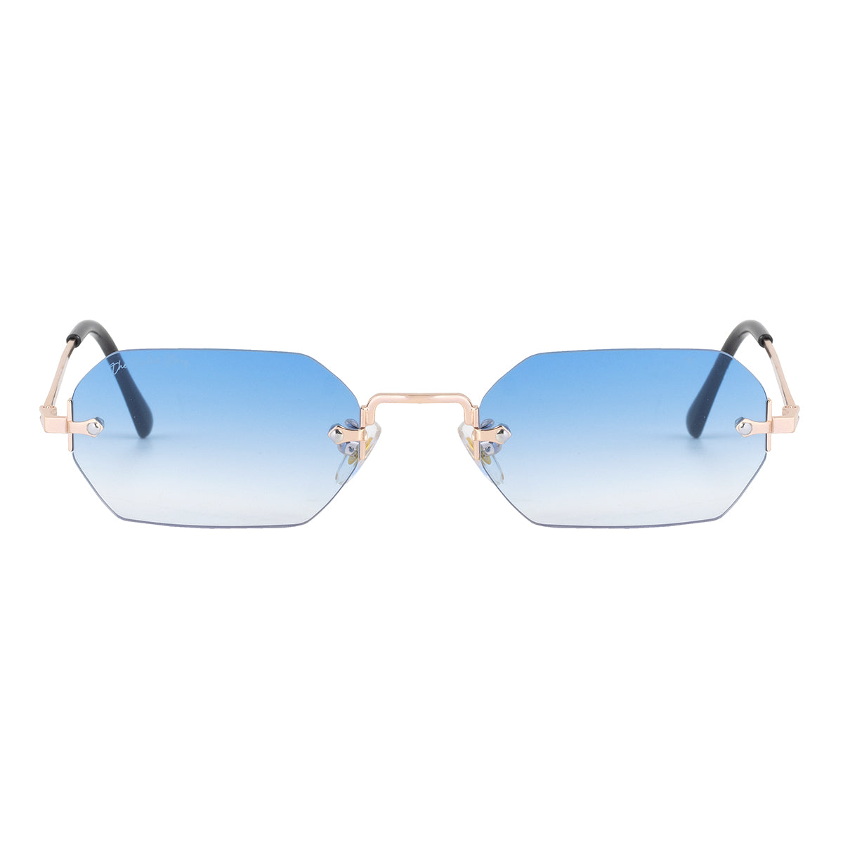 Rimless Hexagonal Sunglasses