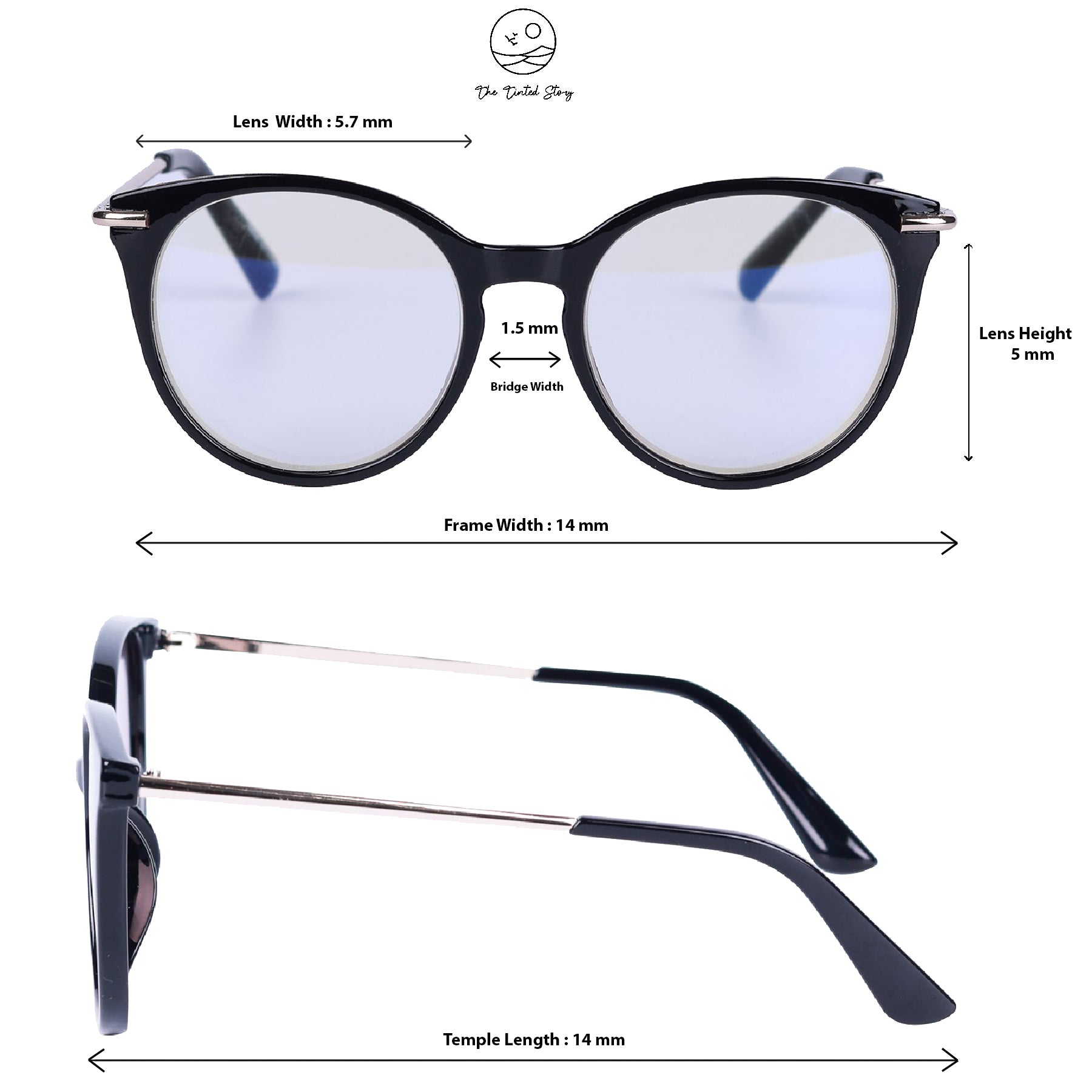 Blue Ray Round Eyeglasses